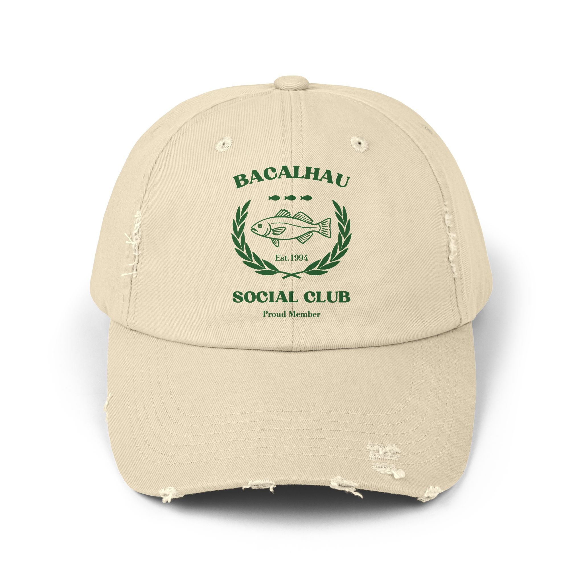 Bacalhau Social Club Unisex Distressed Cap - Proud Member Hat