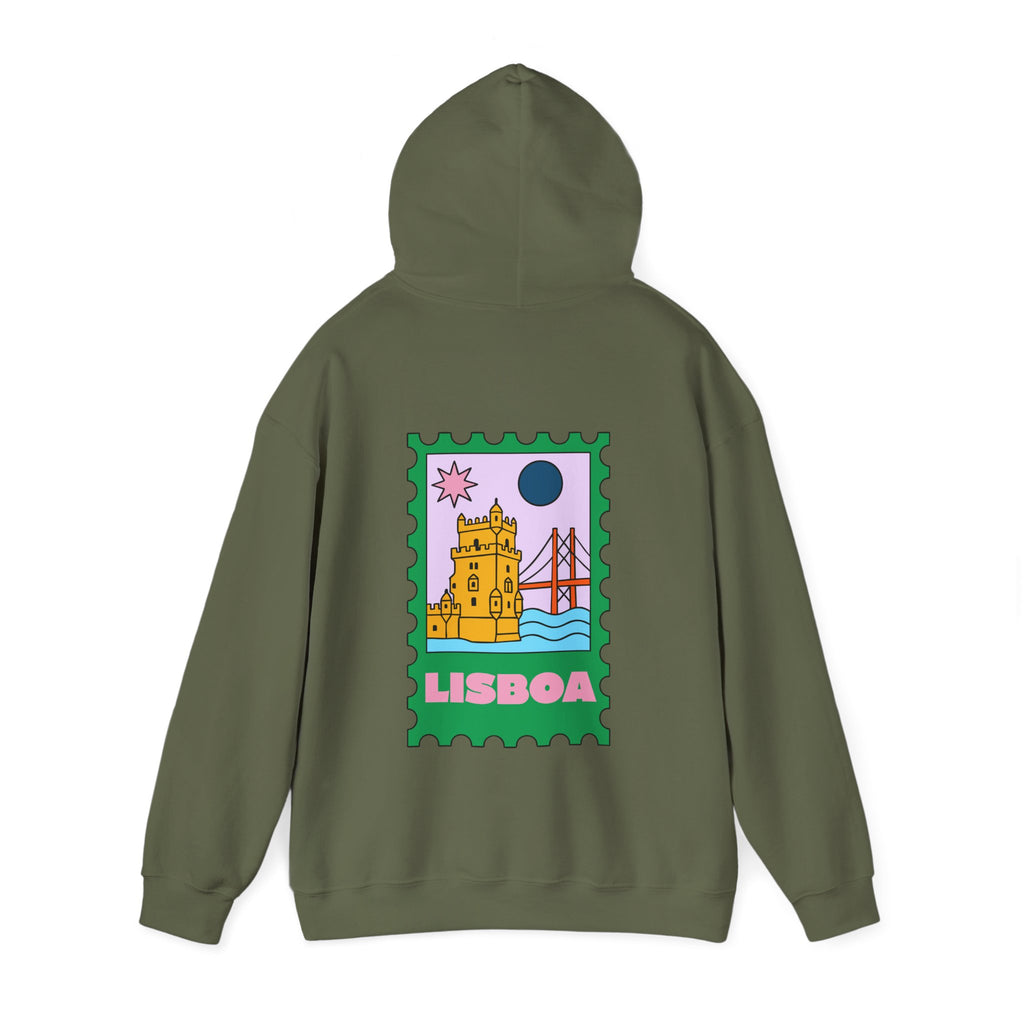 Lisboa Travel Stamp Hoodie, Unisex