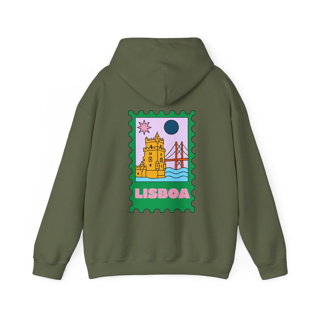 Lisboa Travel Stamp Hoodie, Unisex