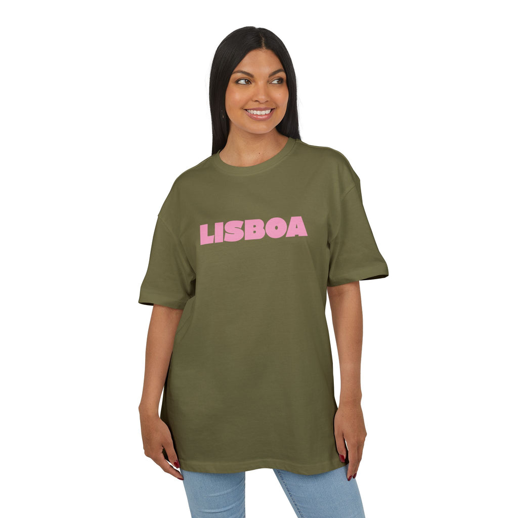 Lisboa Stamp— Unisex Heavy Oversize Tee