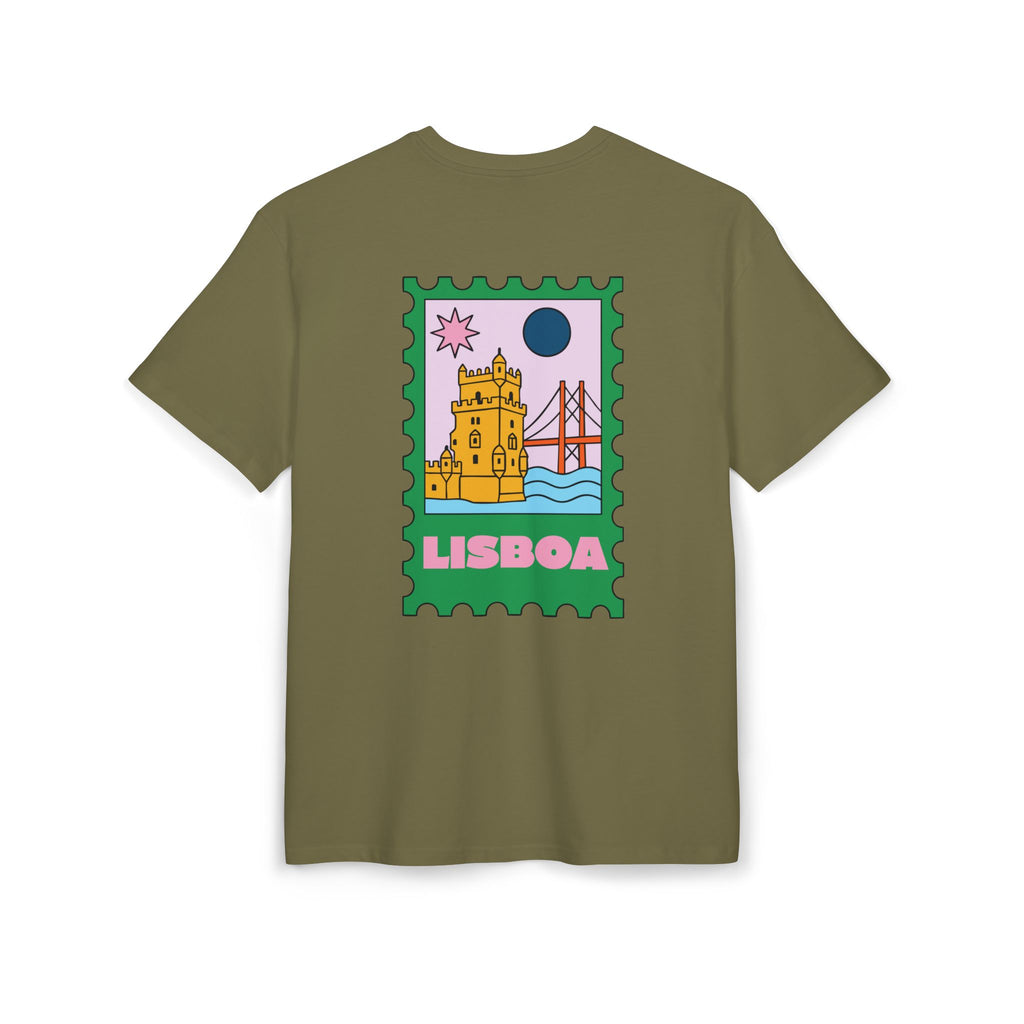 Lisboa Stamp— Unisex Heavy Oversize Tee