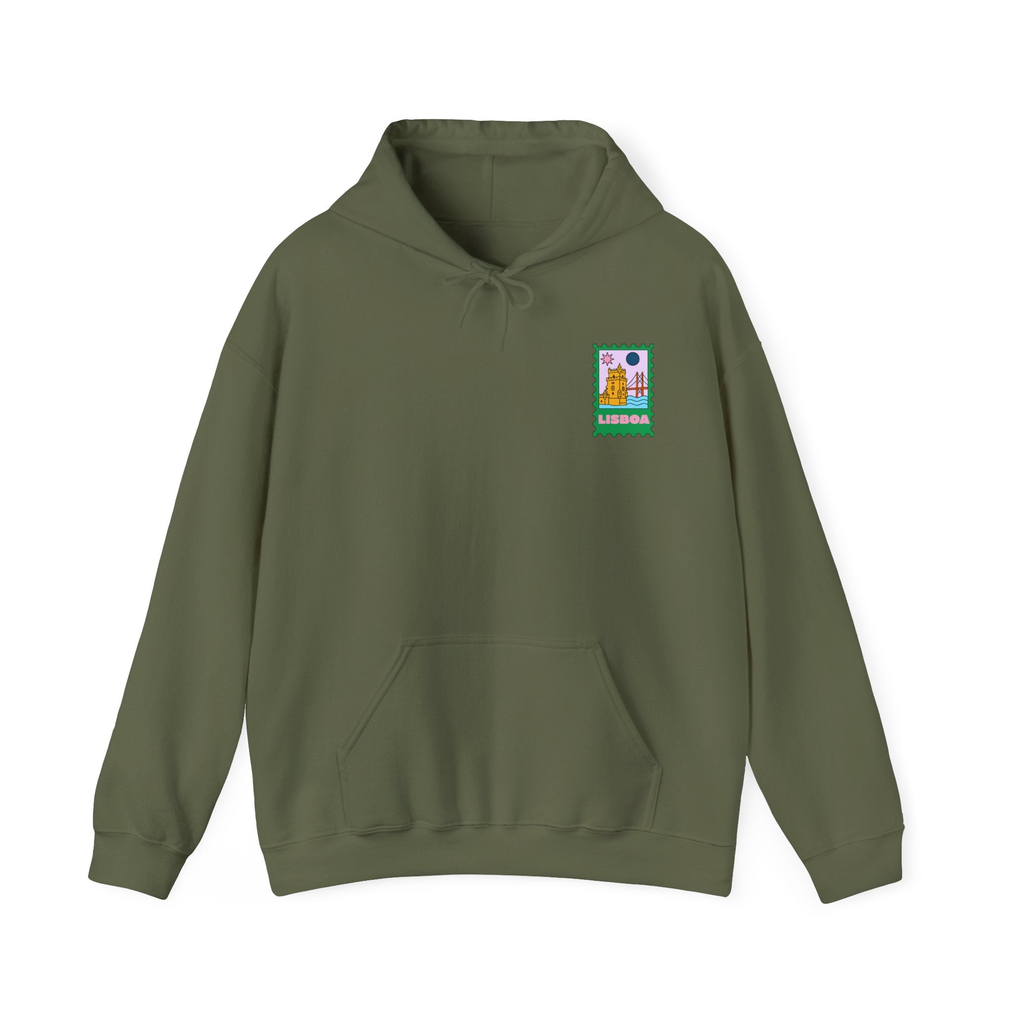 Lisboa Travel Stamp Hoodie, Unisex