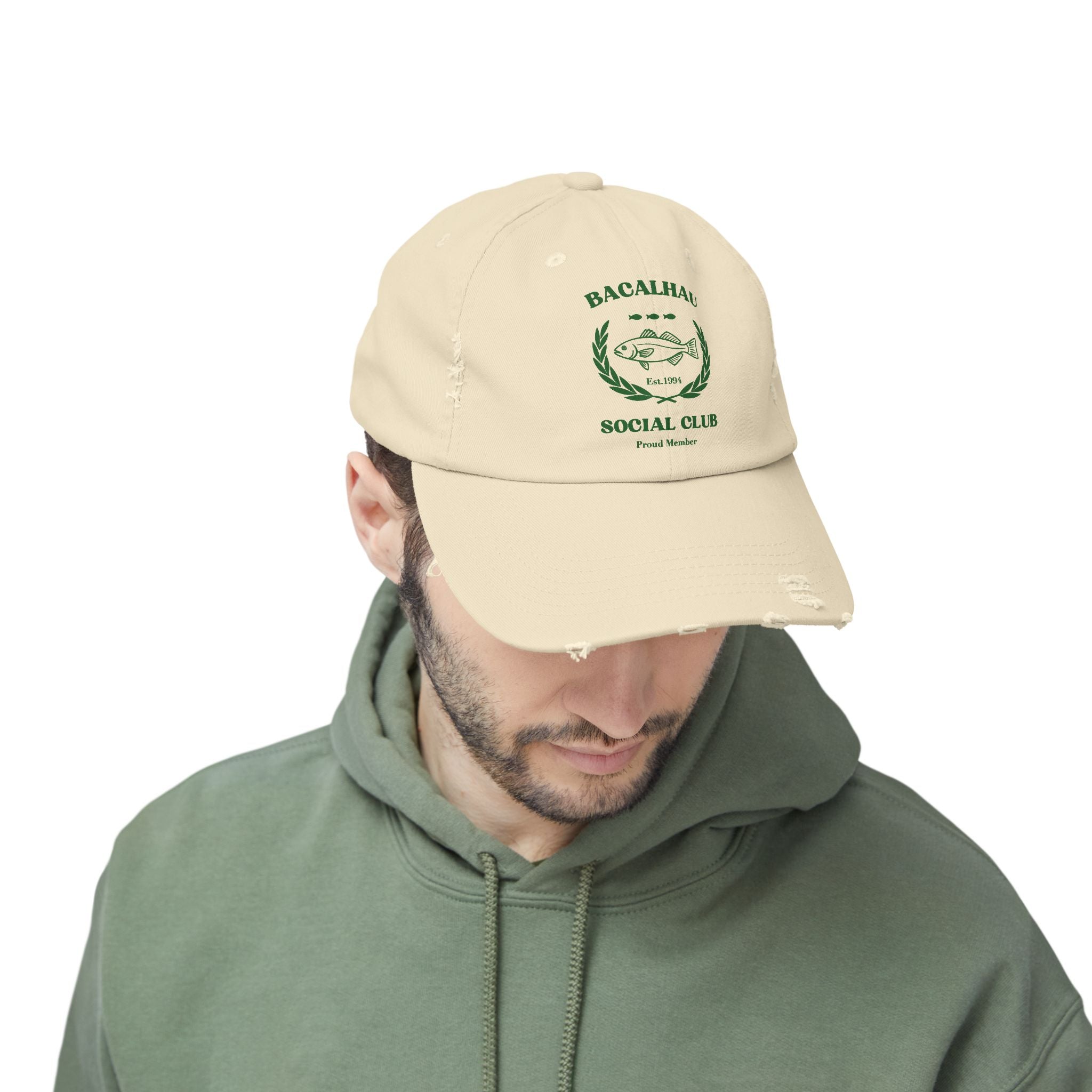 Bacalhau Social Club Unisex Distressed Cap - Proud Member Hat