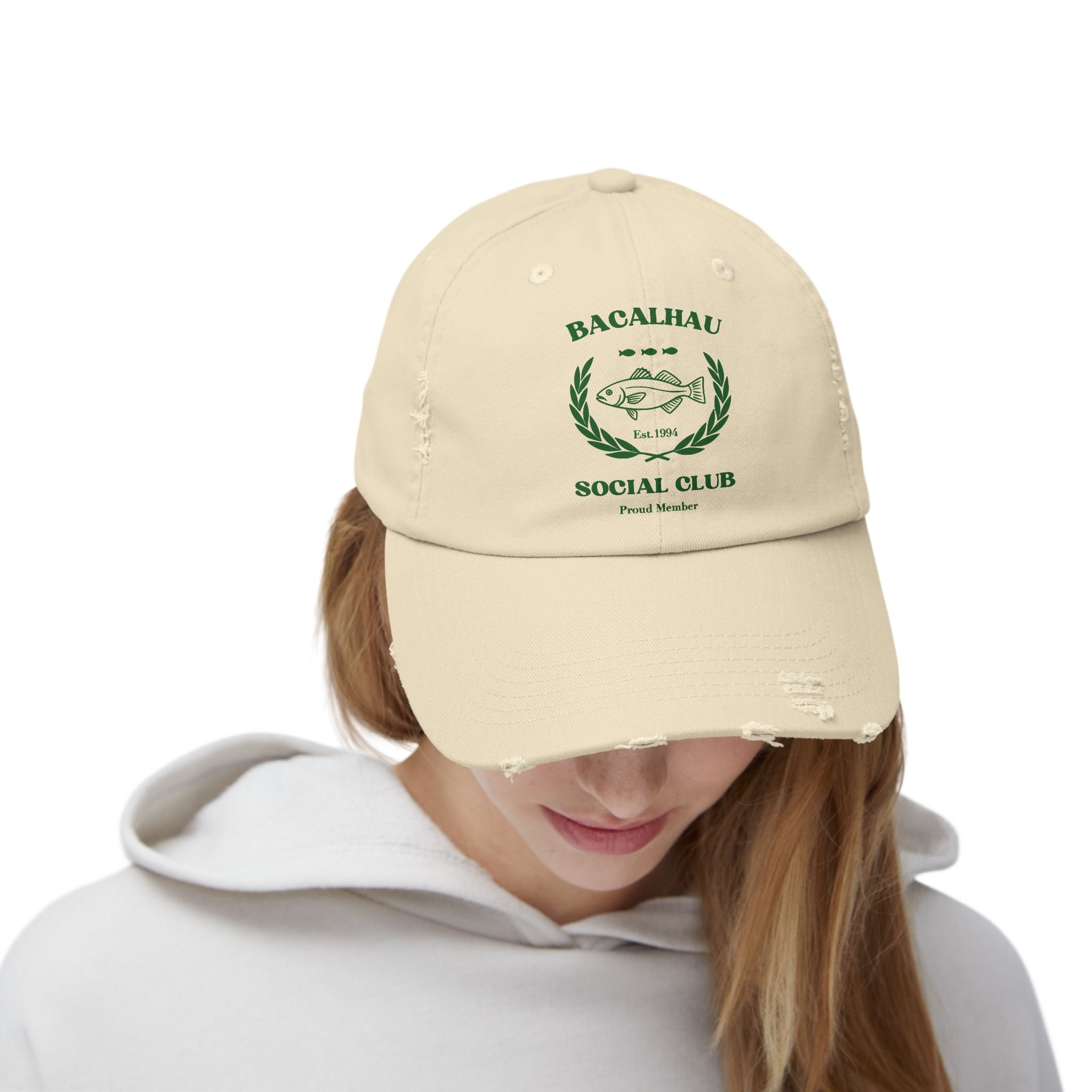 Bacalhau Social Club Unisex Distressed Cap - Proud Member Hat
