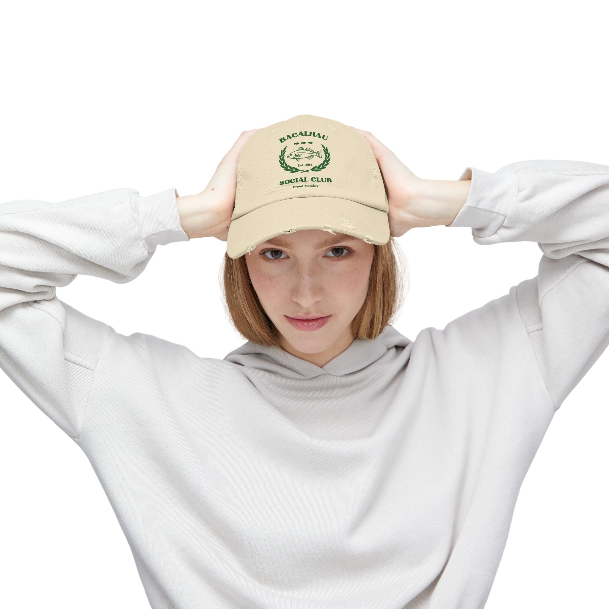 Bacalhau Social Club Unisex Distressed Cap - Proud Member Hat