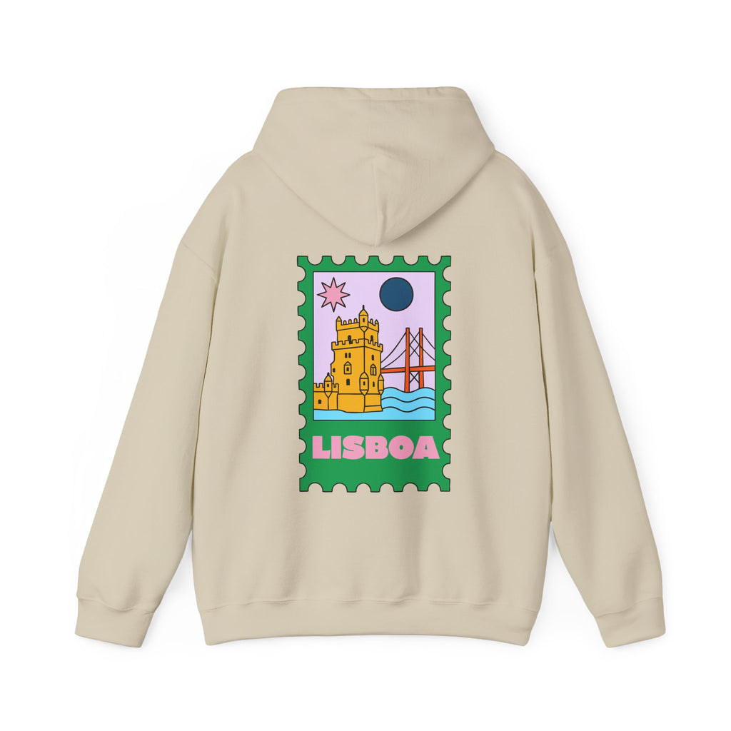 Lisboa Travel Stamp Hoodie, Unisex
