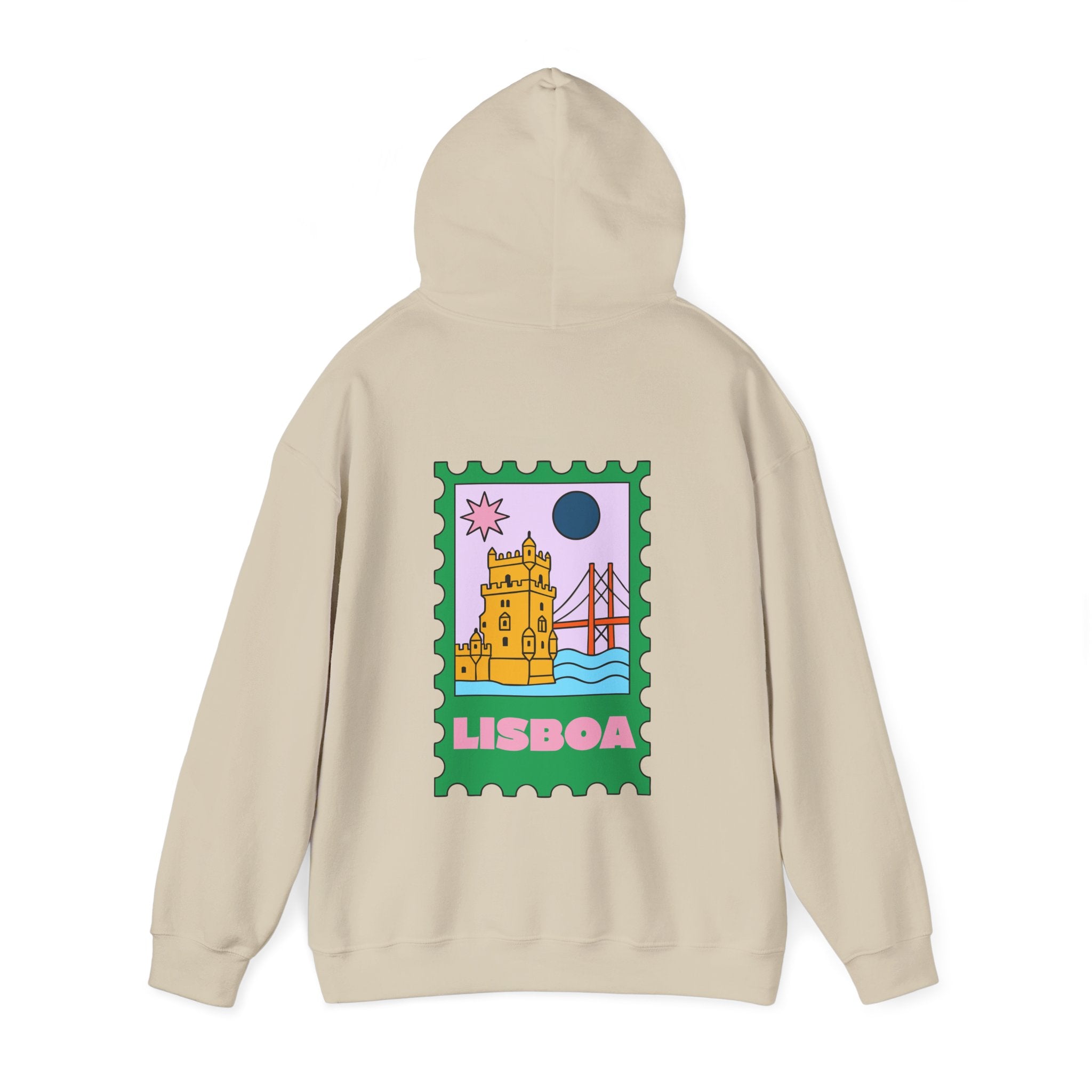 Lisboa Travel Stamp Hoodie, Unisex