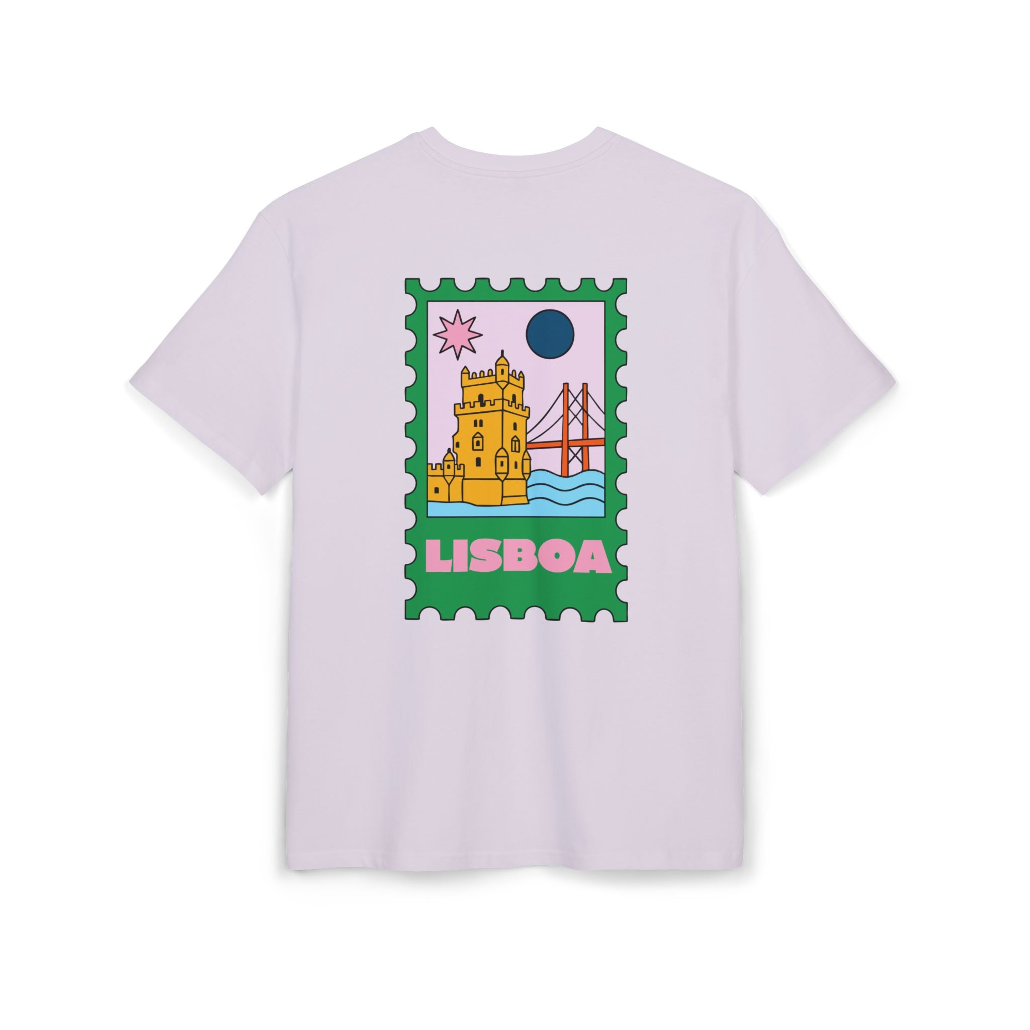 Lisboa Stamp— Unisex Heavy Oversize Tee