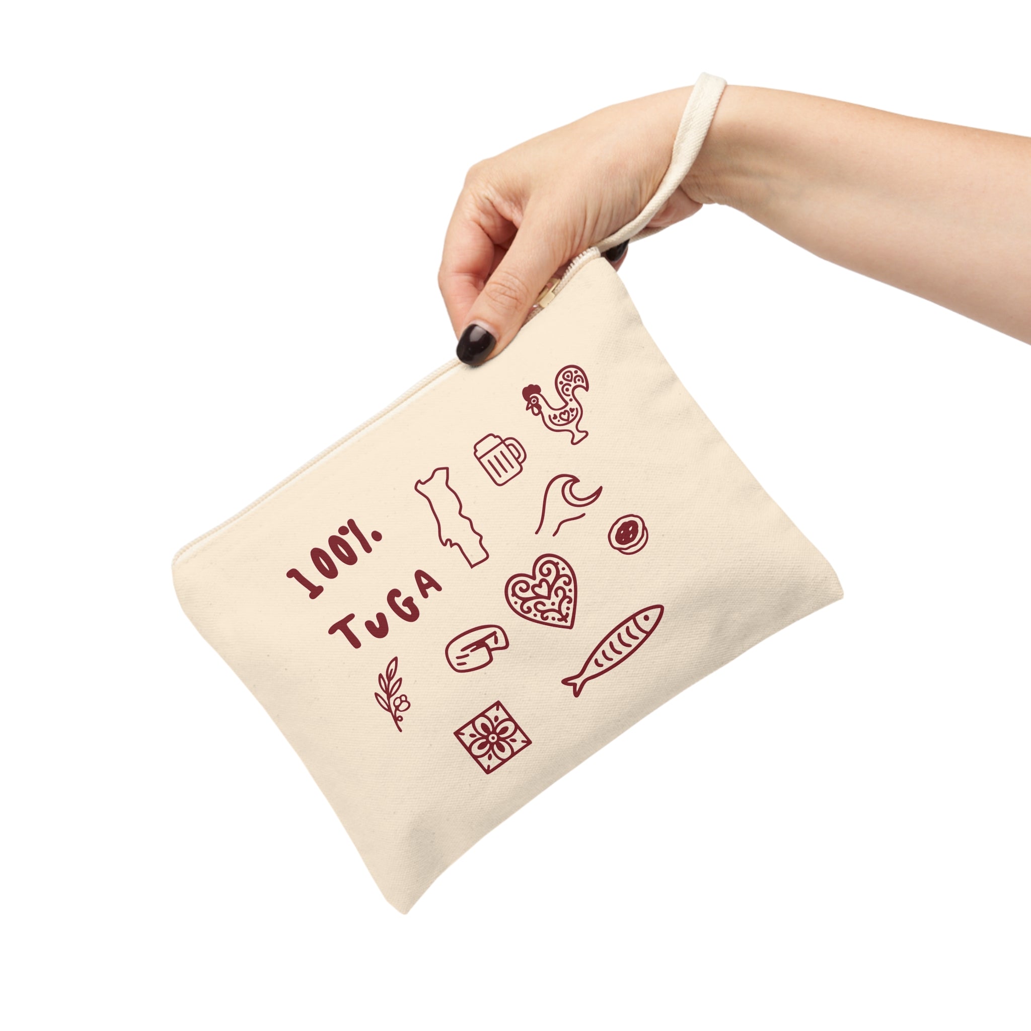 100% Tuga Zipper Pouch