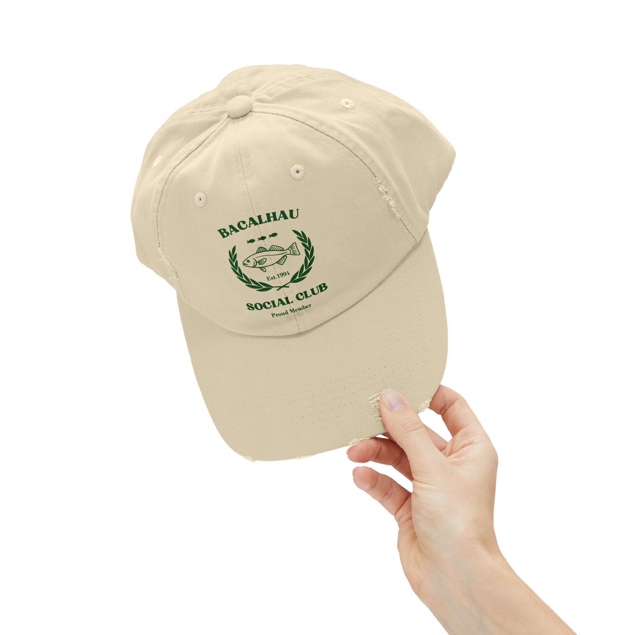 Bacalhau Social Club Unisex Distressed Cap - Proud Member Hat