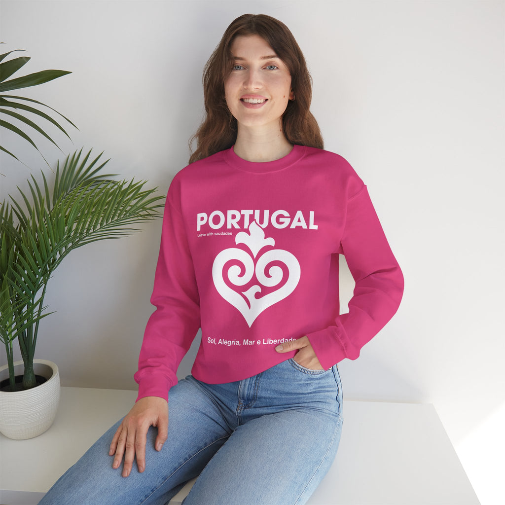 Portugal Coração Unisex Crewneck Sweatshirt.