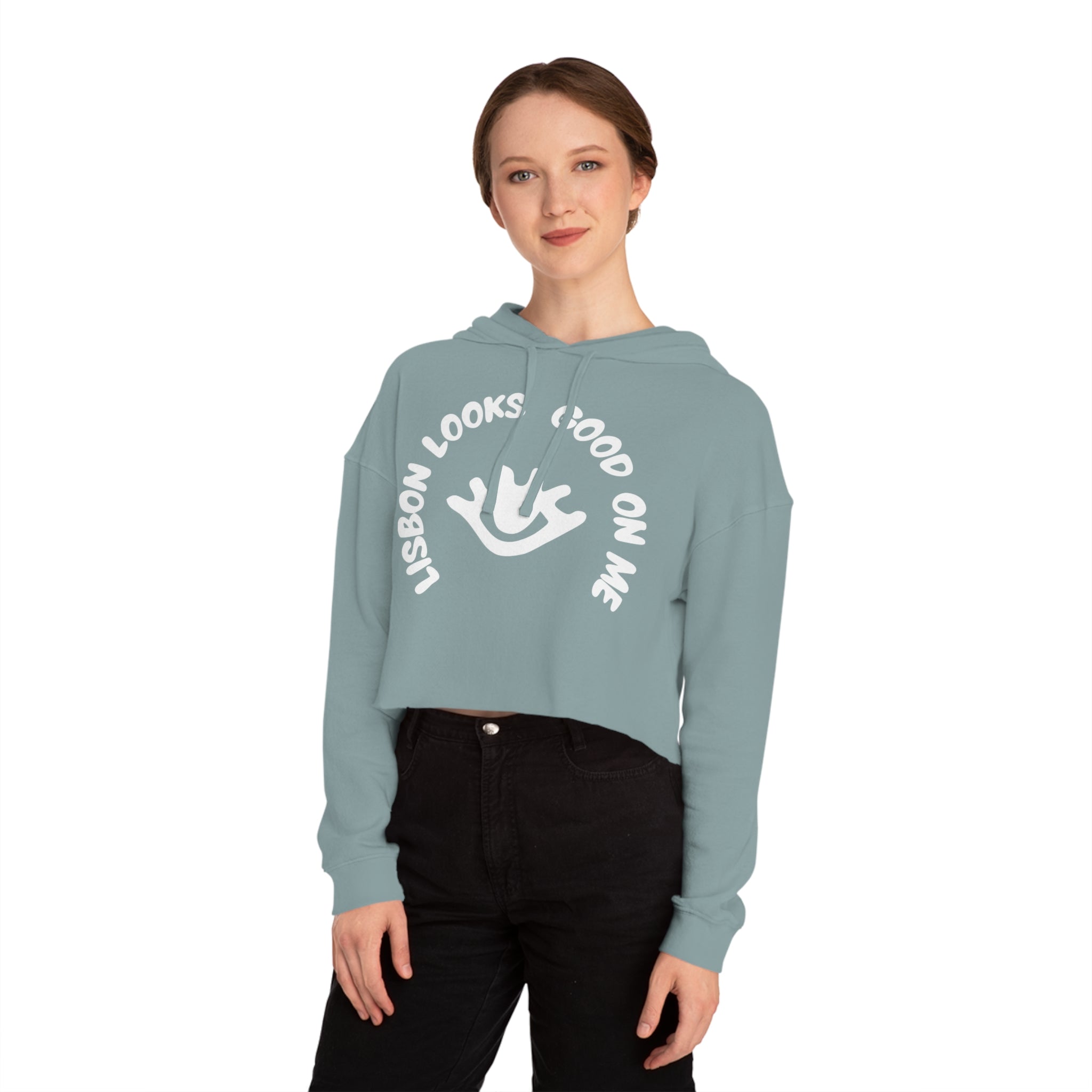 Lisbon Looks good on me - Women’s Cropped Hooded Sweatshirt