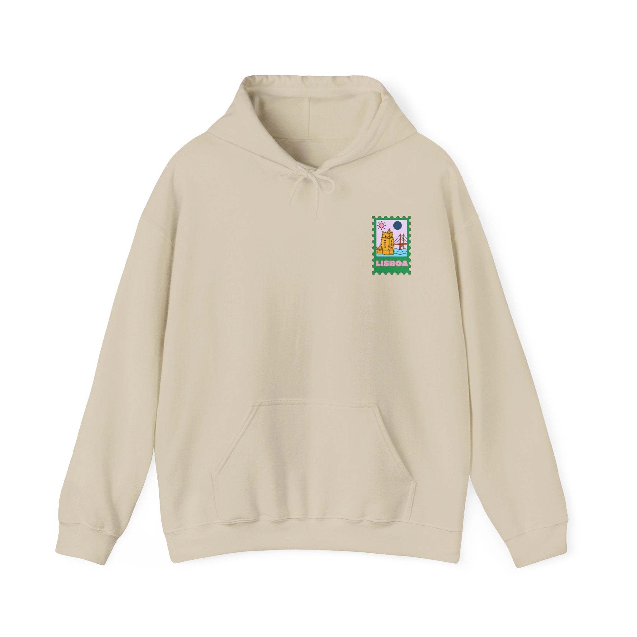 Lisboa Travel Stamp Hoodie, Unisex