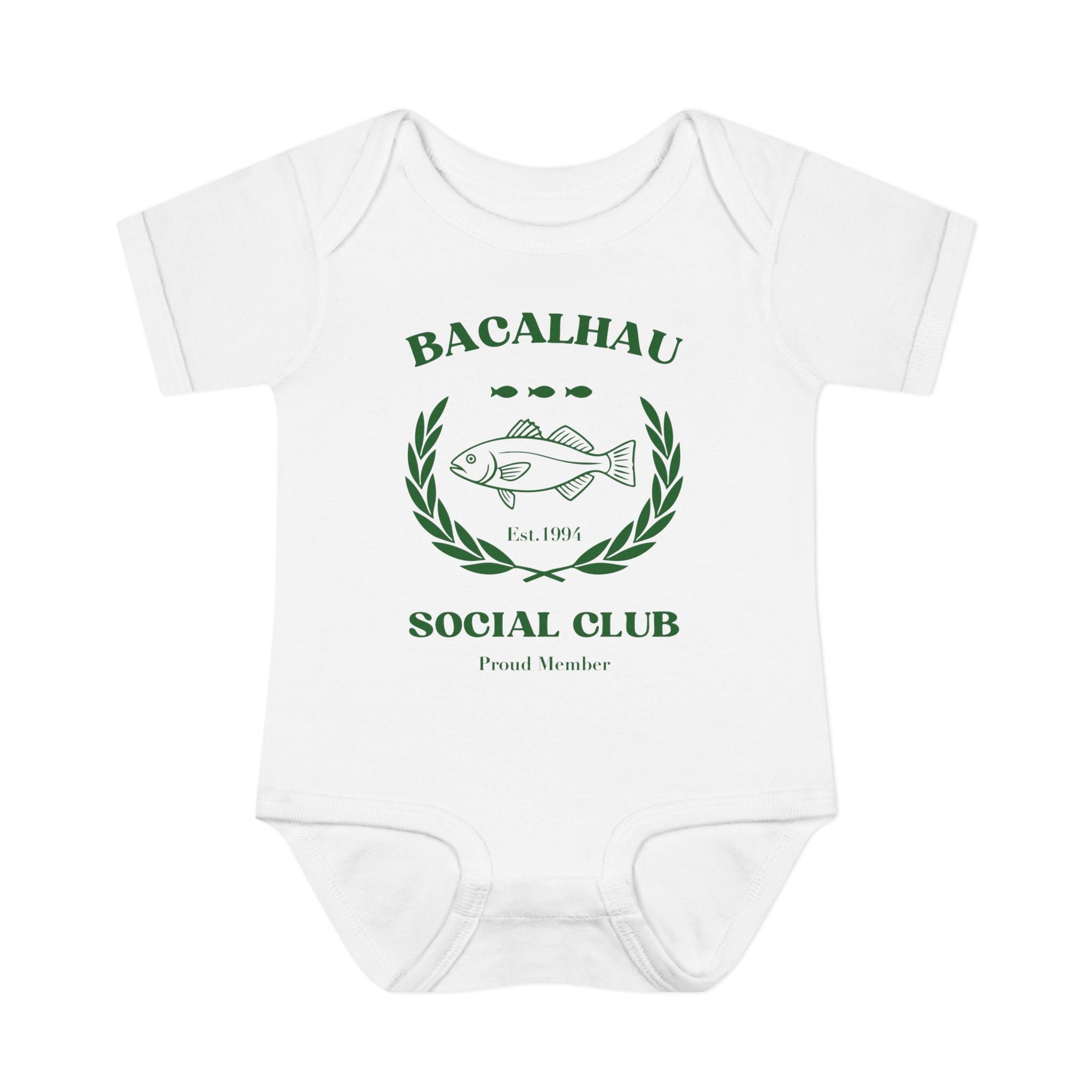 Bacalhau Social Club Baby Bodysuit, Cute Infant Animal Onesie, Newborn Gift, Baby Shower Essential, Funny Baby Clothes