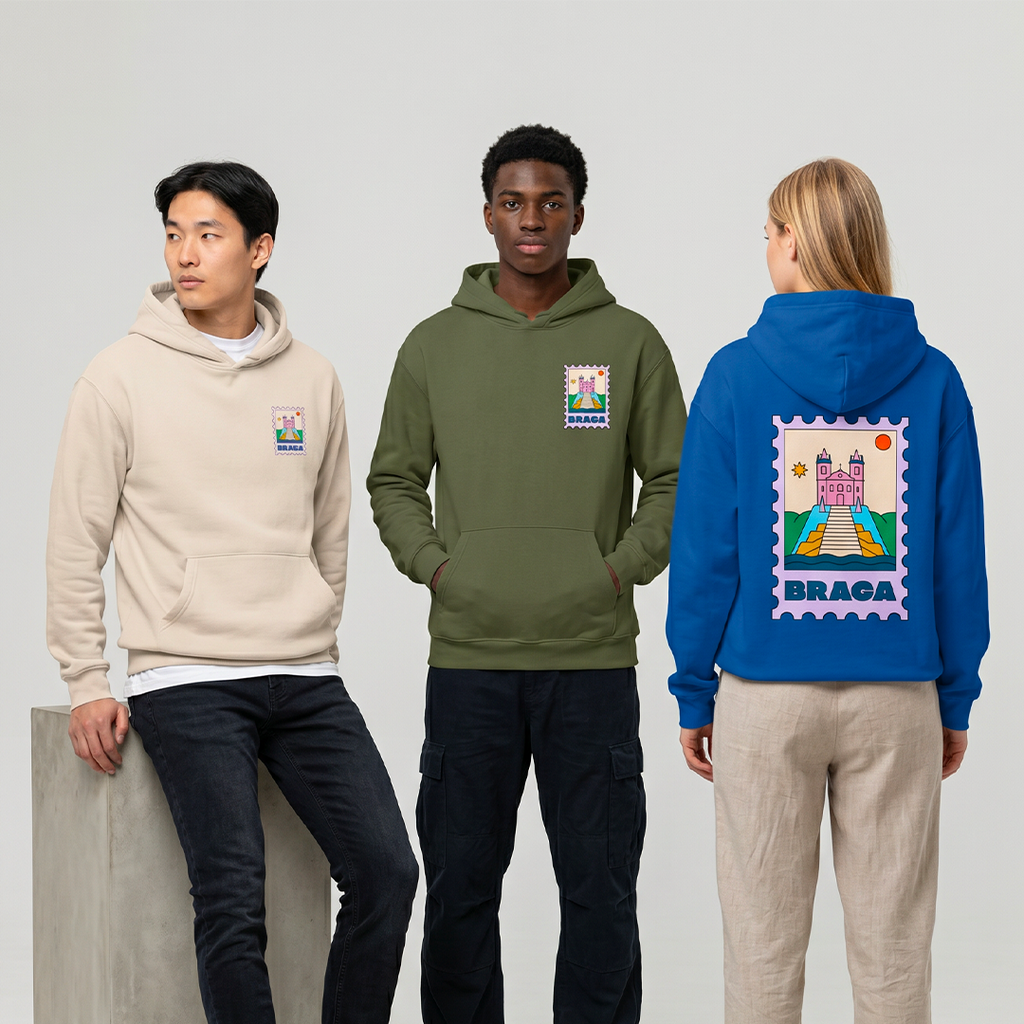 Braga Travel Stamp Hoodie, Unisex