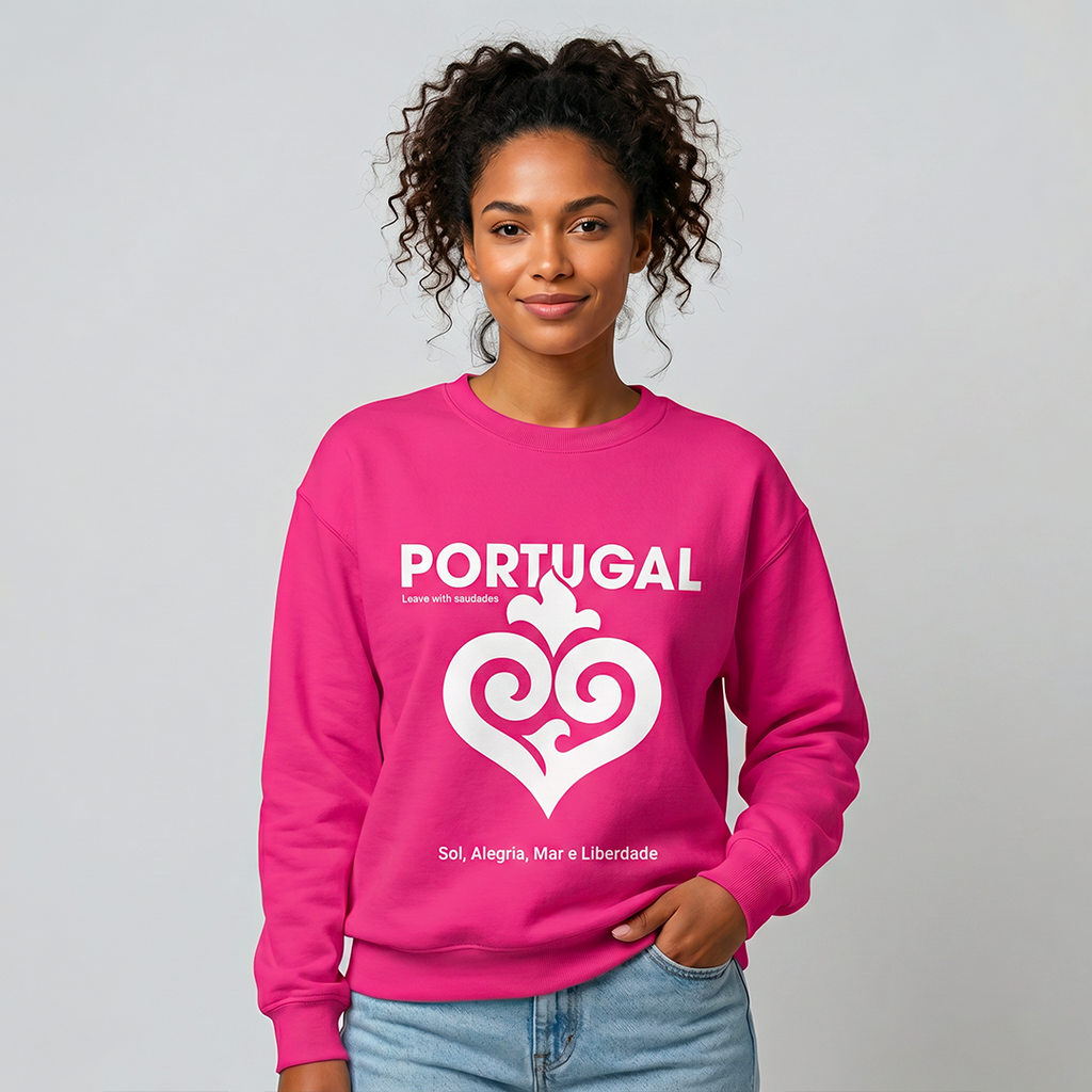 Portugal Coração Unisex Crewneck Sweatshirt.