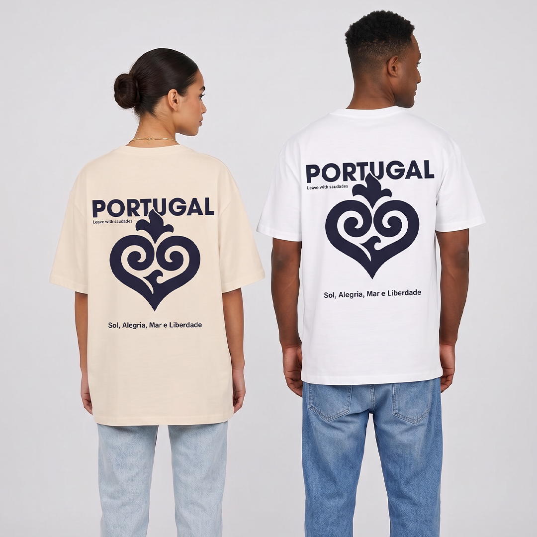 PORTUGAL  Coração — Unisex Heavy Oversize Tee