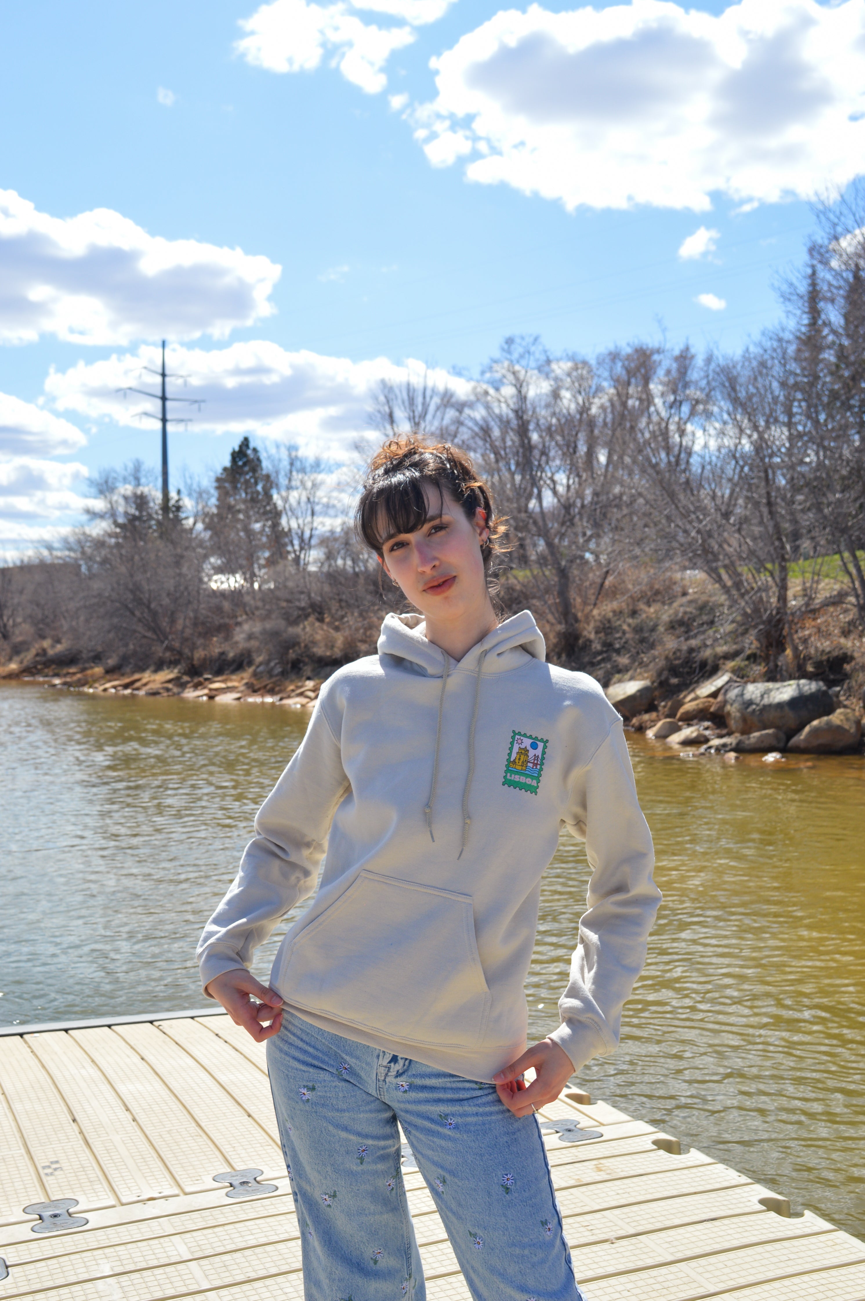 Lisboa Travel Stamp Hoodie, Unisex