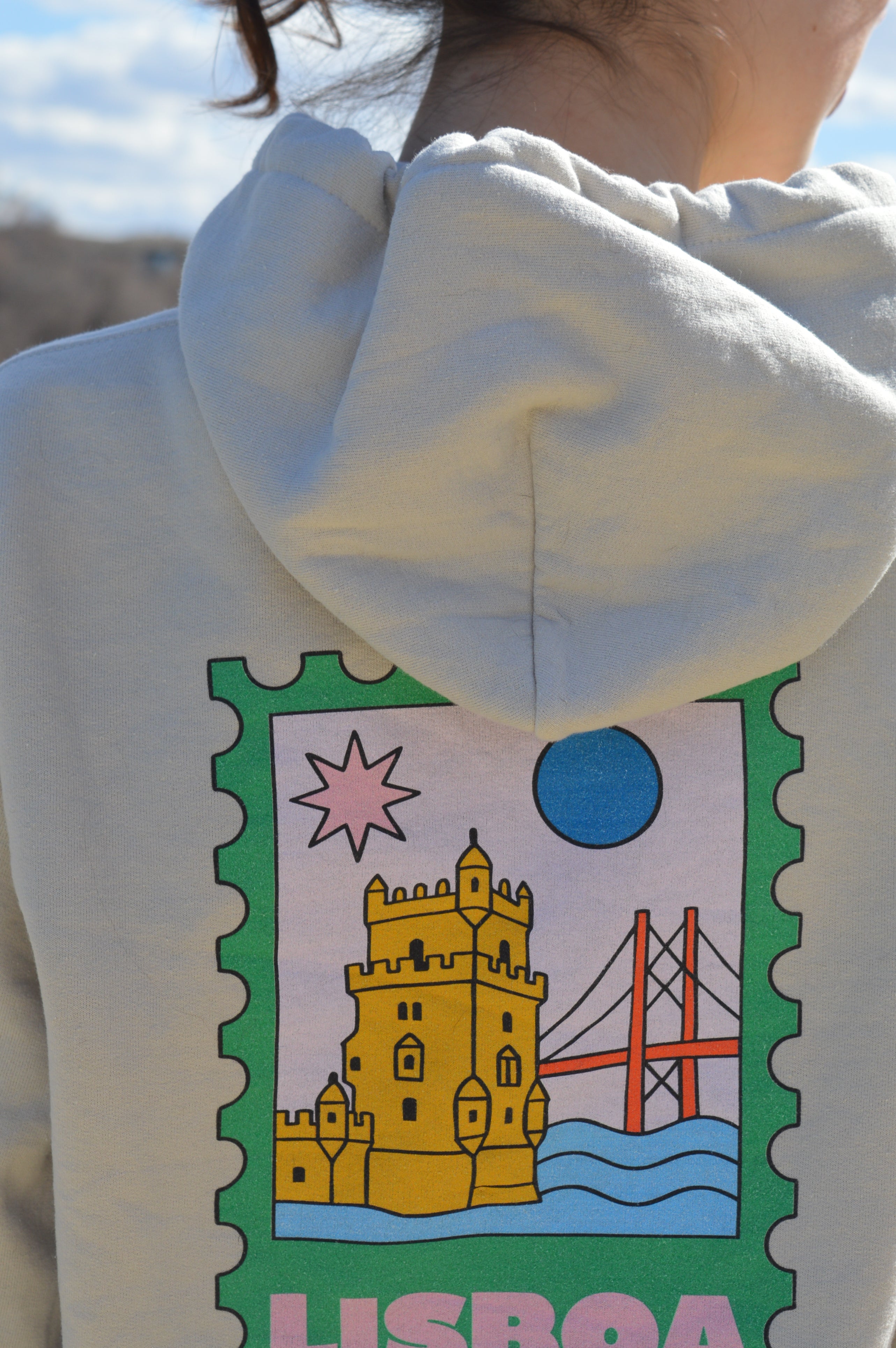 Lisboa Travel Stamp Hoodie, Unisex