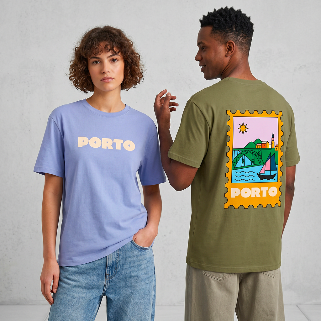 Porto Stamp— Unisex Heavy Oversize Tee
