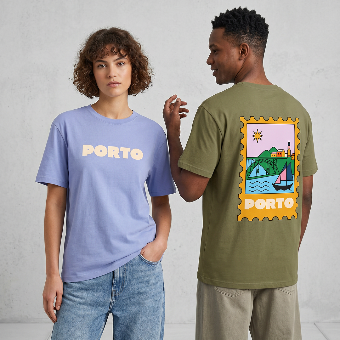 Porto Stamp— Unisex Heavy Oversize Tee